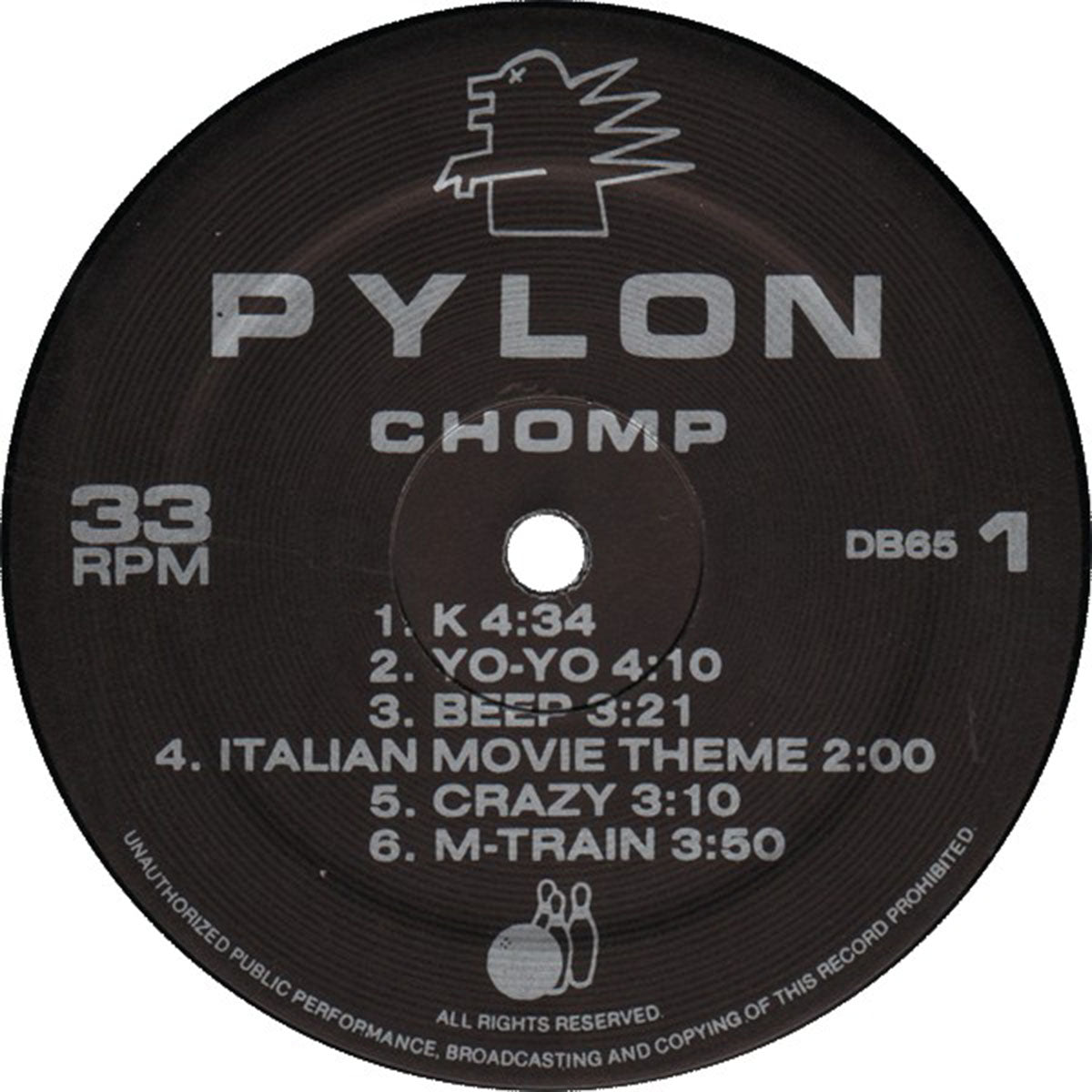 Pylon – Chomp! - US Pressing - RARE