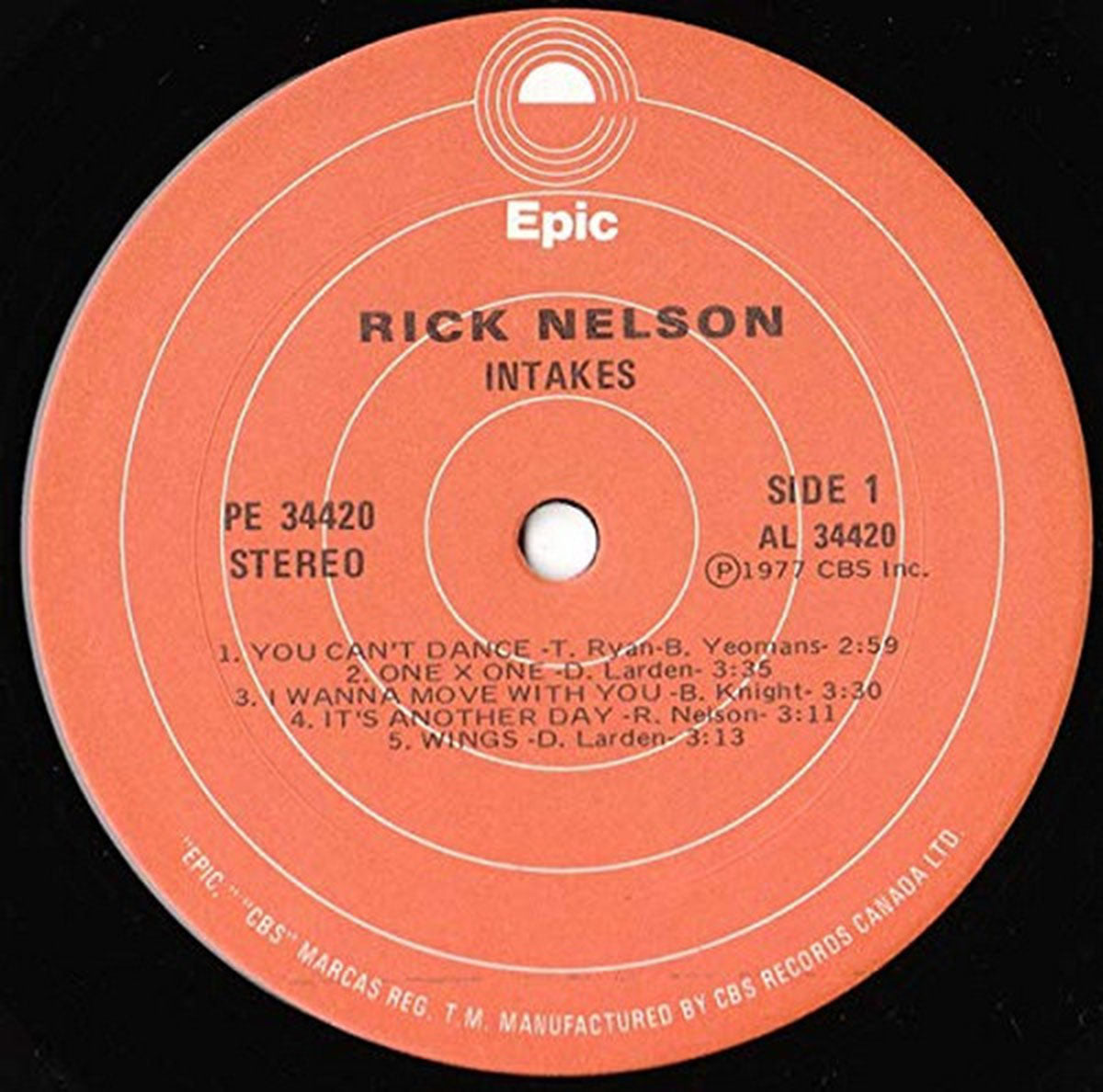 Rick Nelson – Intakes