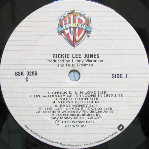 Epiphany Jones Ricky Rickie Lee Jones – Rickie Lee Jones - 1979 - Vinyl Pursuit Inc