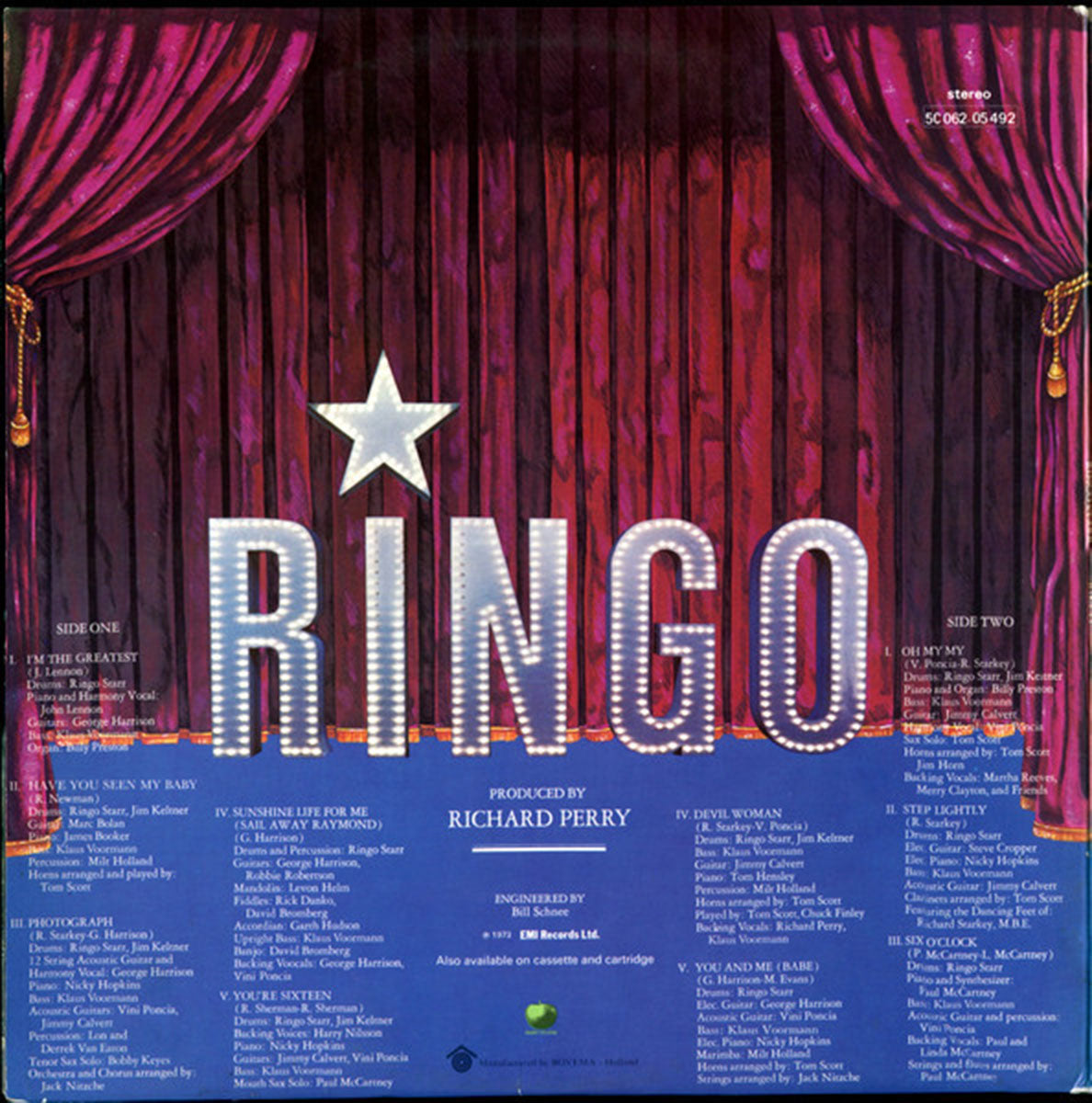 Ringo Starr – Ringo - Netherlands Pressing