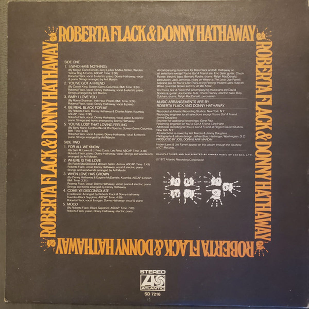 Roberta Flack & Donny Hathaway – Roberta Flack & Donny Vinyl Pursuit Inc