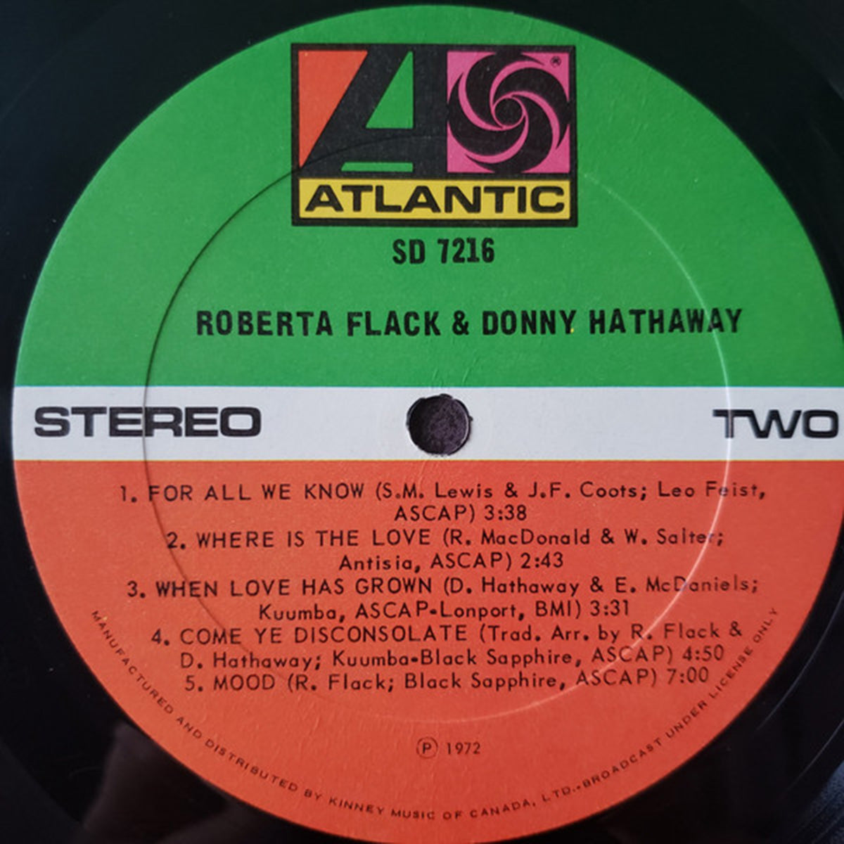 Roberta Flack & Donny Hathaway – Roberta Flack & Donny Vinyl Pursuit Inc