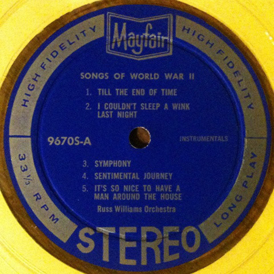 Songs of World War II - RARE Yellow Vinyl