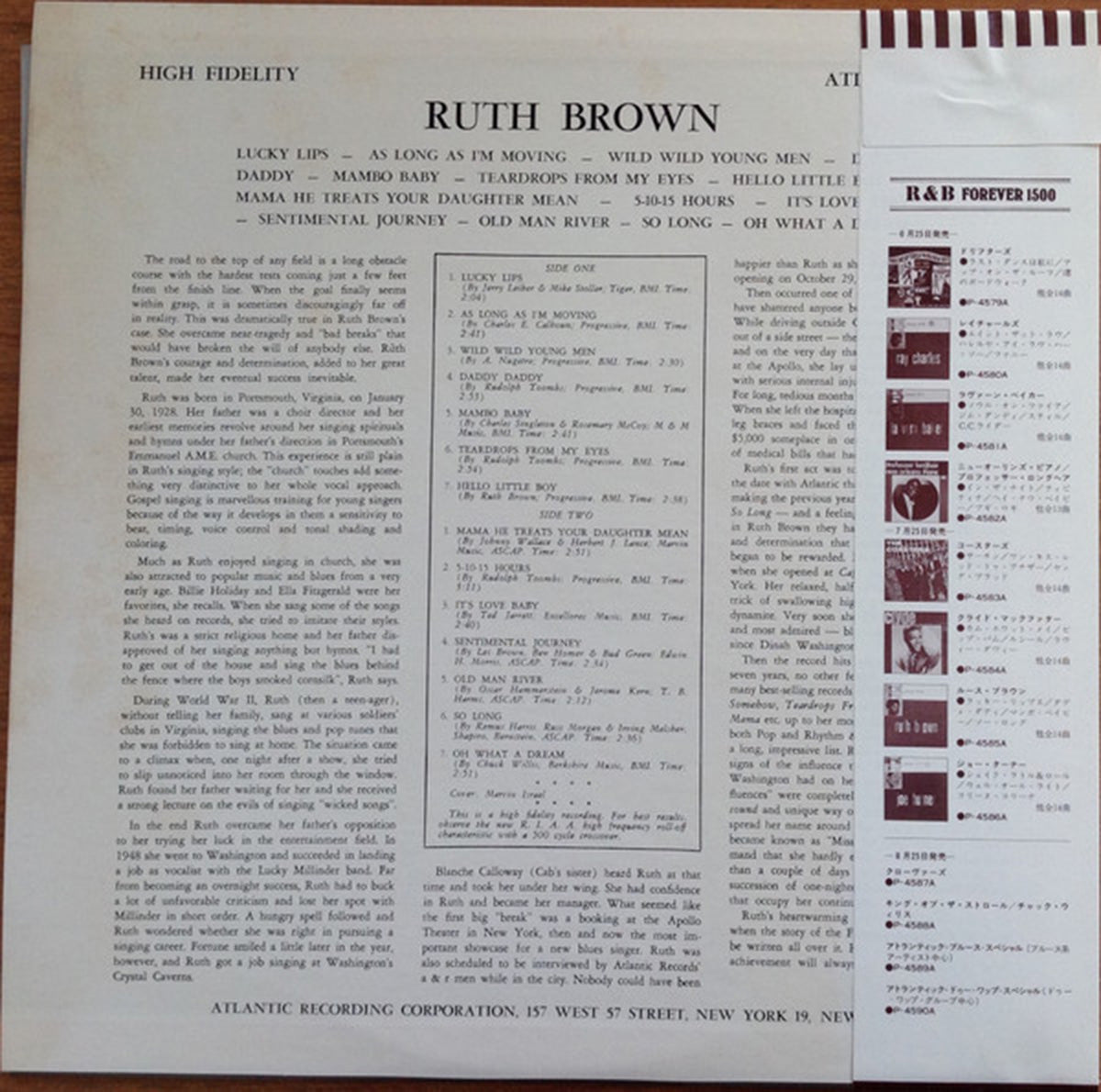 Ruth Brown – Rock & Roll - MONO Japanese Pressing