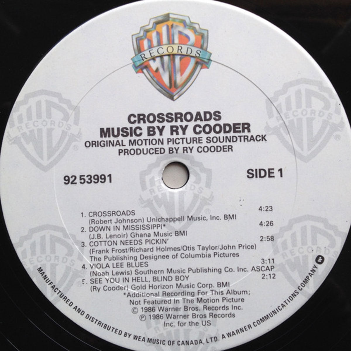 Crossroads - Ry Cooder - Original Motion Picture Soundtrack