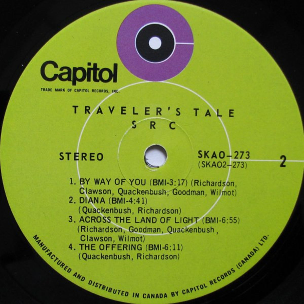 SRC – Traveler's Tale - 1970 – Vinyl Pursuit Inc