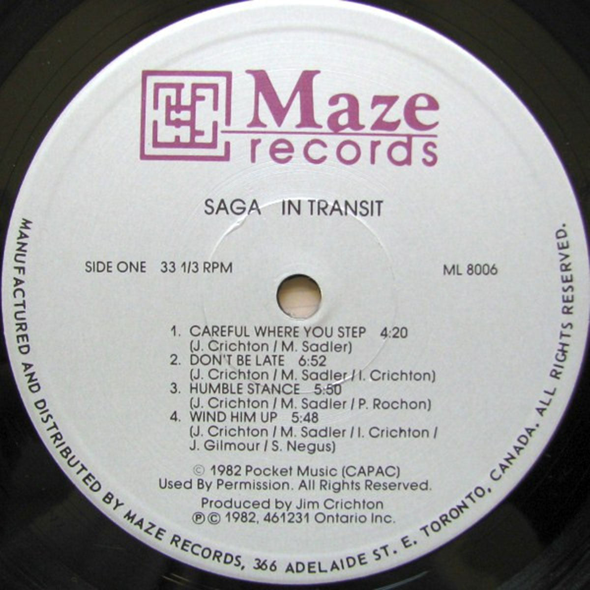 Saga – In Transit - 1982 Original - Bargain Bin!