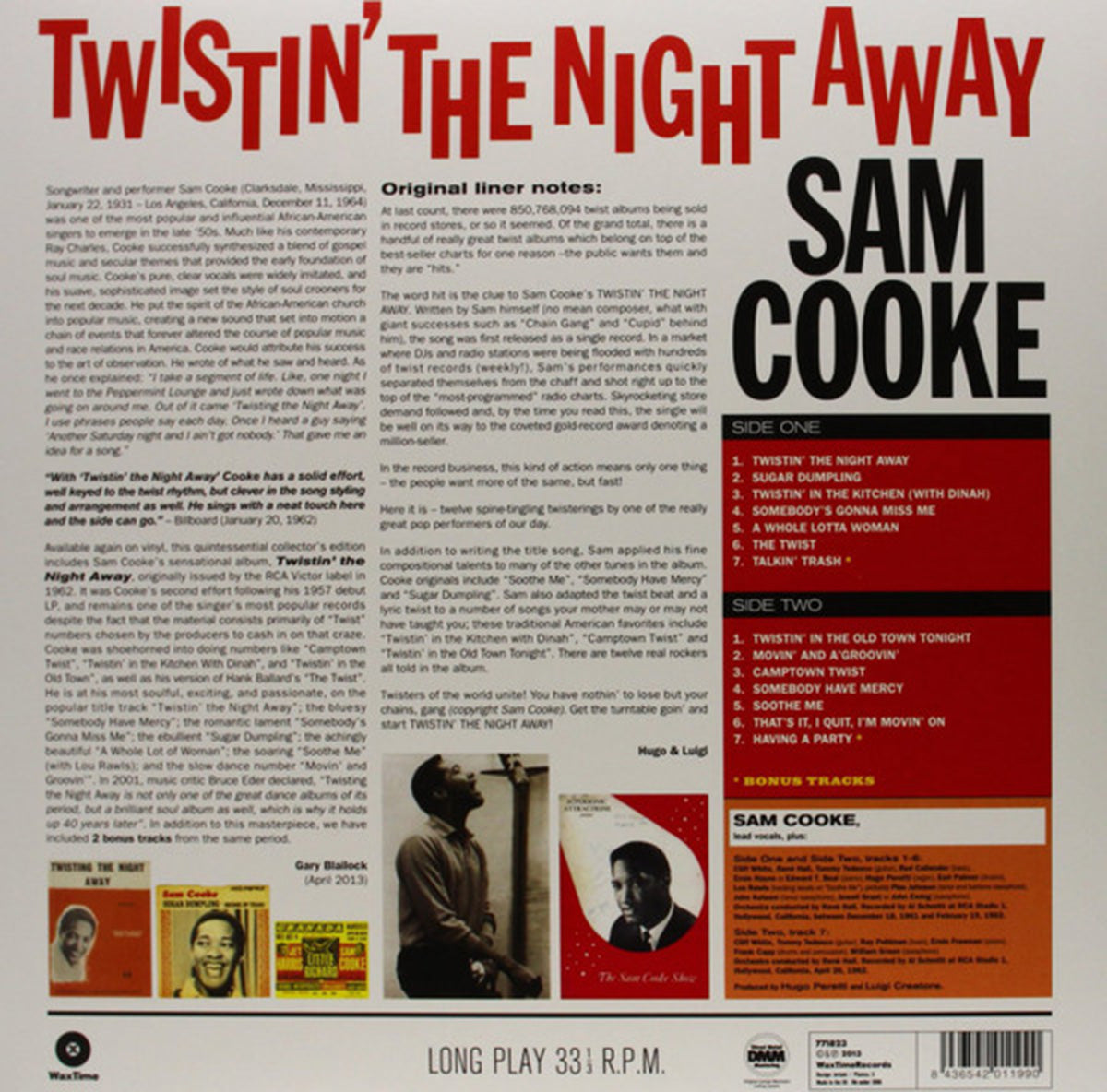 Sam Cooke – Twistin' The Night Away - European Pressing