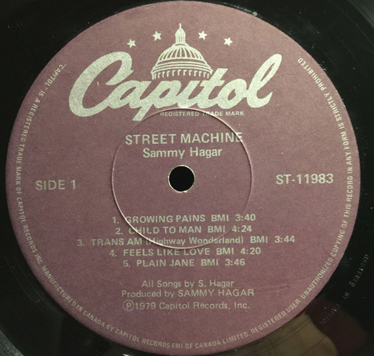 Sammy Hagar – Street Machine - 1979 VinylPursuit.com