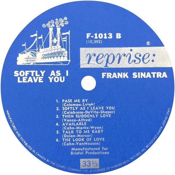 Sinatra – Softly, As I Leave You - 1964 MONO Pressing