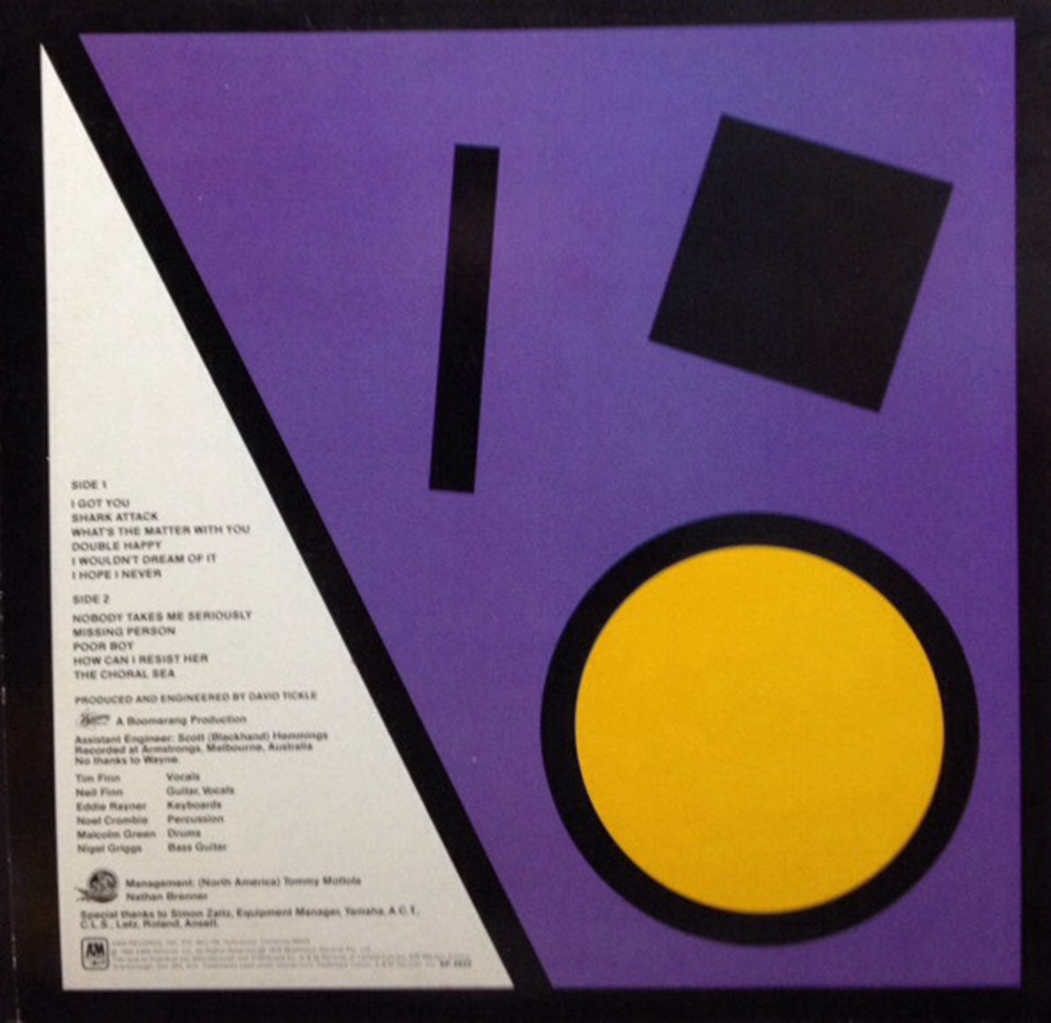 Split Enz – True Colours - Purple Sleeve