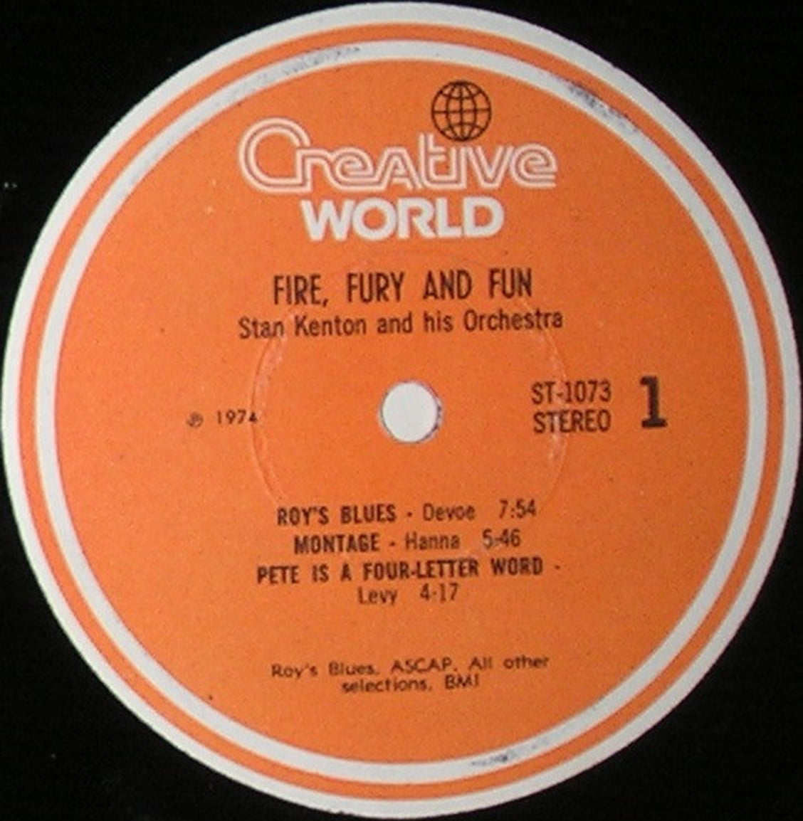 Stan Kenton And His Orchestra – Fire, Fury And Fun - 1974 US Pressing