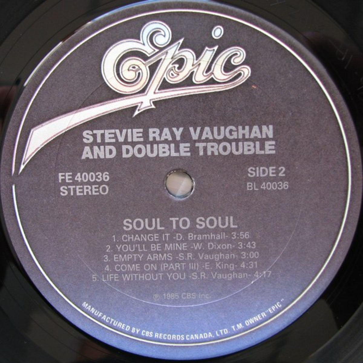 Stevie Ray Vaughan And Double Trouble – Soul To Soul - 1985 Pressing