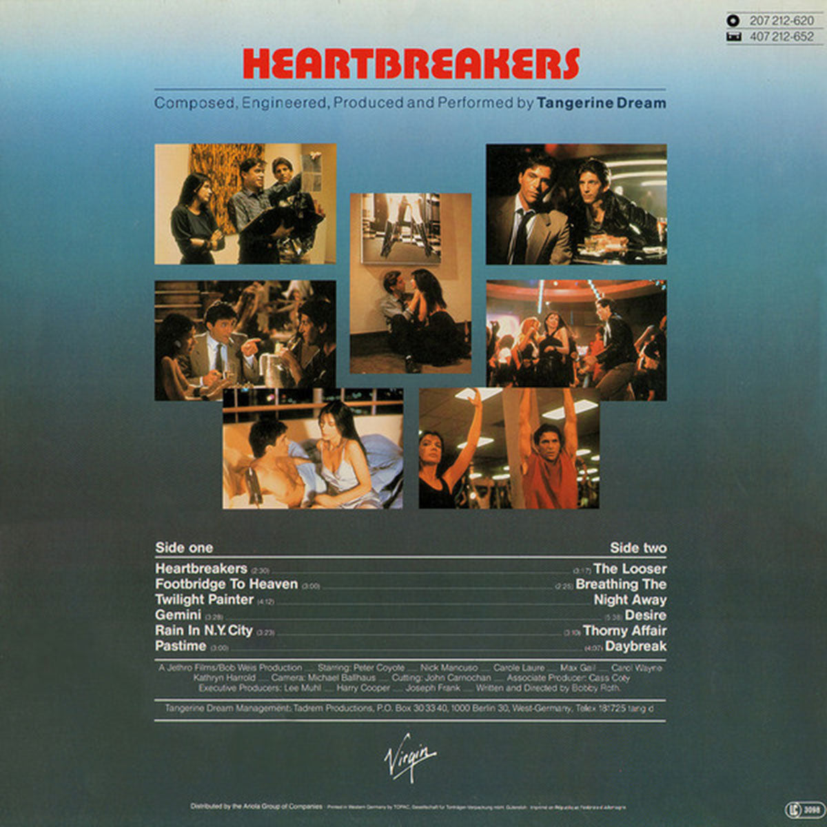 Tangerine Dream ‎– Heartbreakers - German Pressing