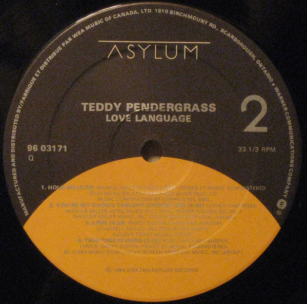 Teddy Pendergrass – Love Language - 1984