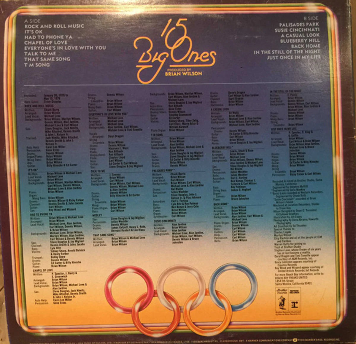 The Beach Boys – 15 Big Ones - 1976