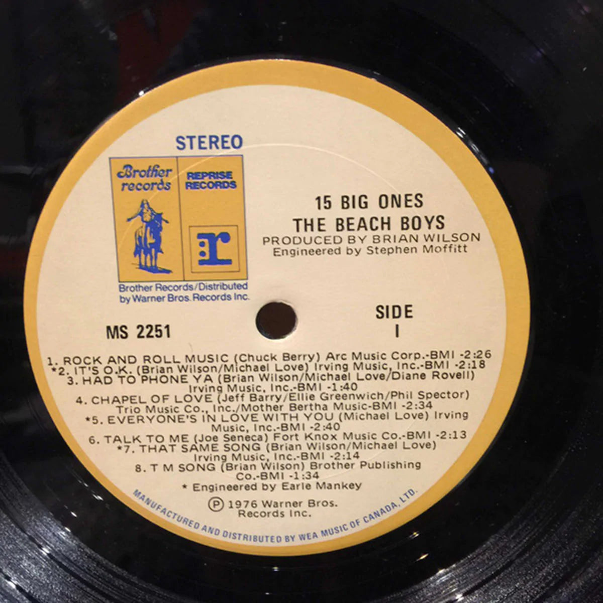 The Beach Boys – 15 Big Ones - 1976 – Vinyl Pursuit Inc