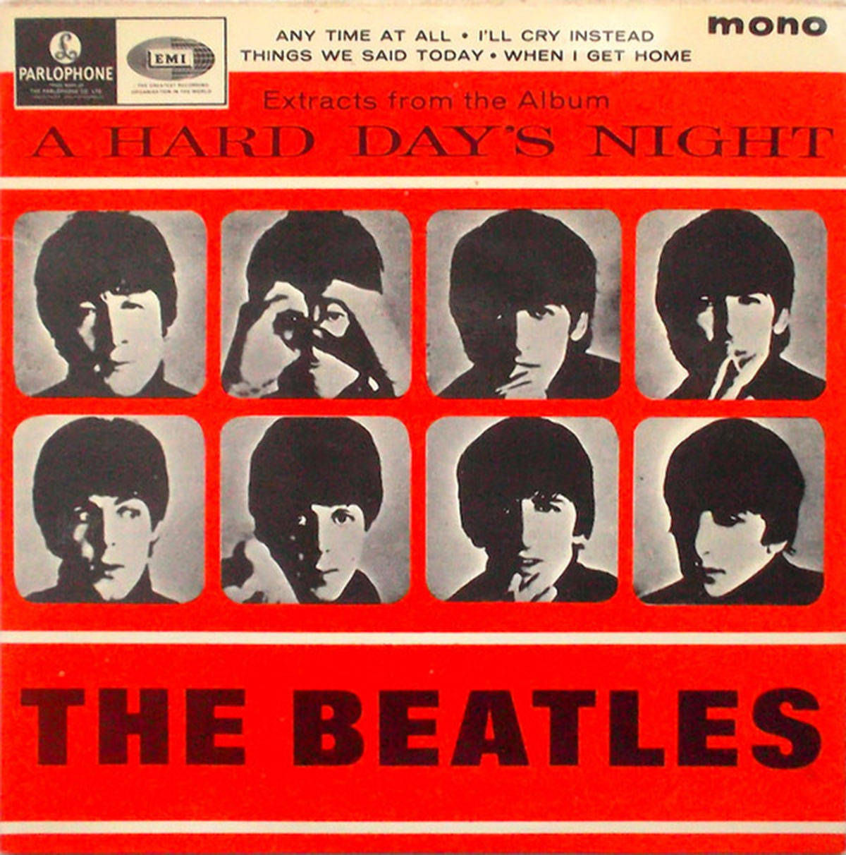 The Beatles ‎– Extracts From The Album A Hard Day's Night - 45 RPM MONO UK Pressing
