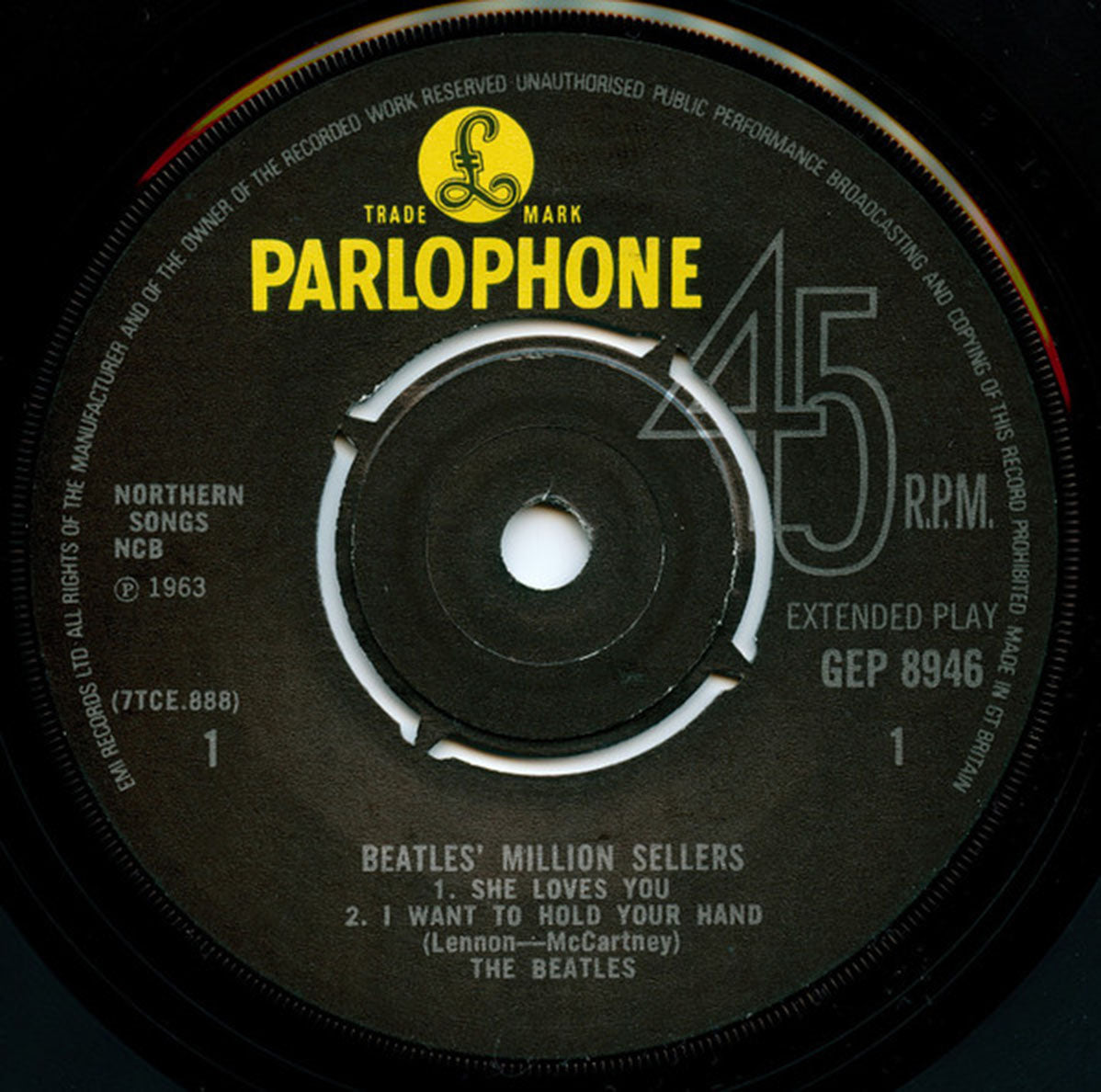 The Beatles ‎– The Beatles' Million Sellers - MONO 45 RPM UK Pressing - RARE