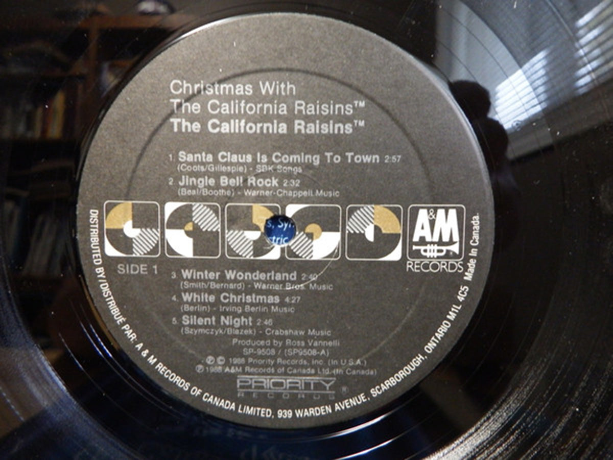 The California Raisins – Christmas With The California Raisins - 1988 Vinyl Pursuit Inc
