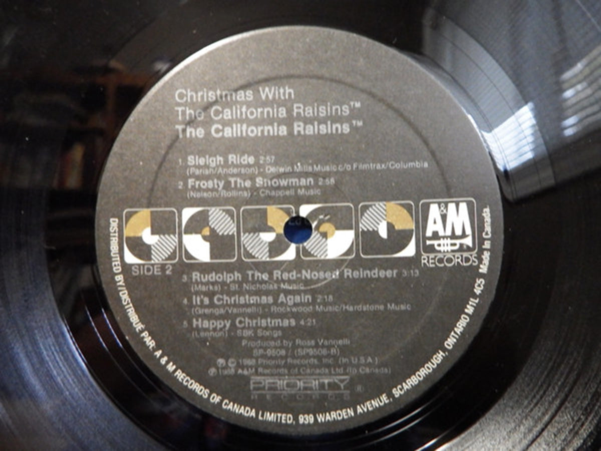 The California Raisins – Christmas With The California Raisins - 1988 Vinyl Pursuit Inc