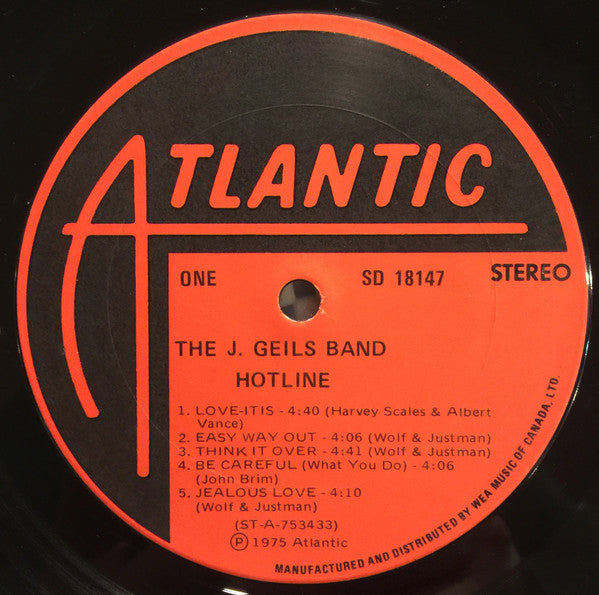 The J. Geils Band – Hotline - 1975 Diecut Cover VinylPursuit.com