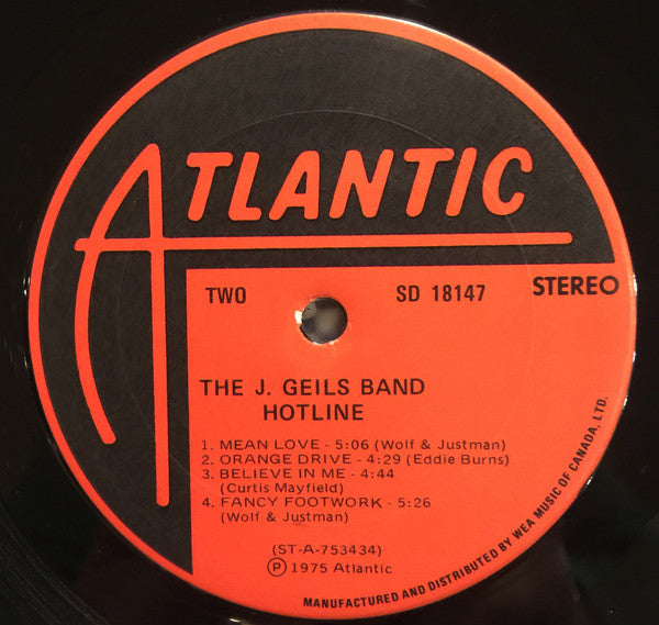 The J. Geils Band – Hotline - 1975 Diecut Cover VinylPursuit.com
