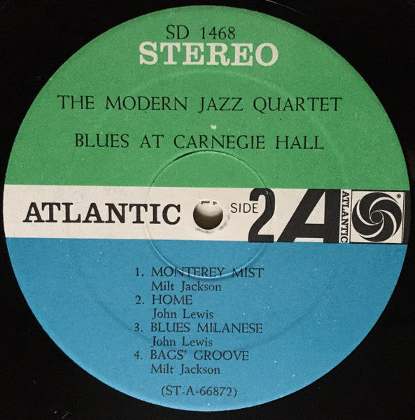 The Modern Jazz Quartet – Blues At Carnegie Hall - 1966 US Pressing