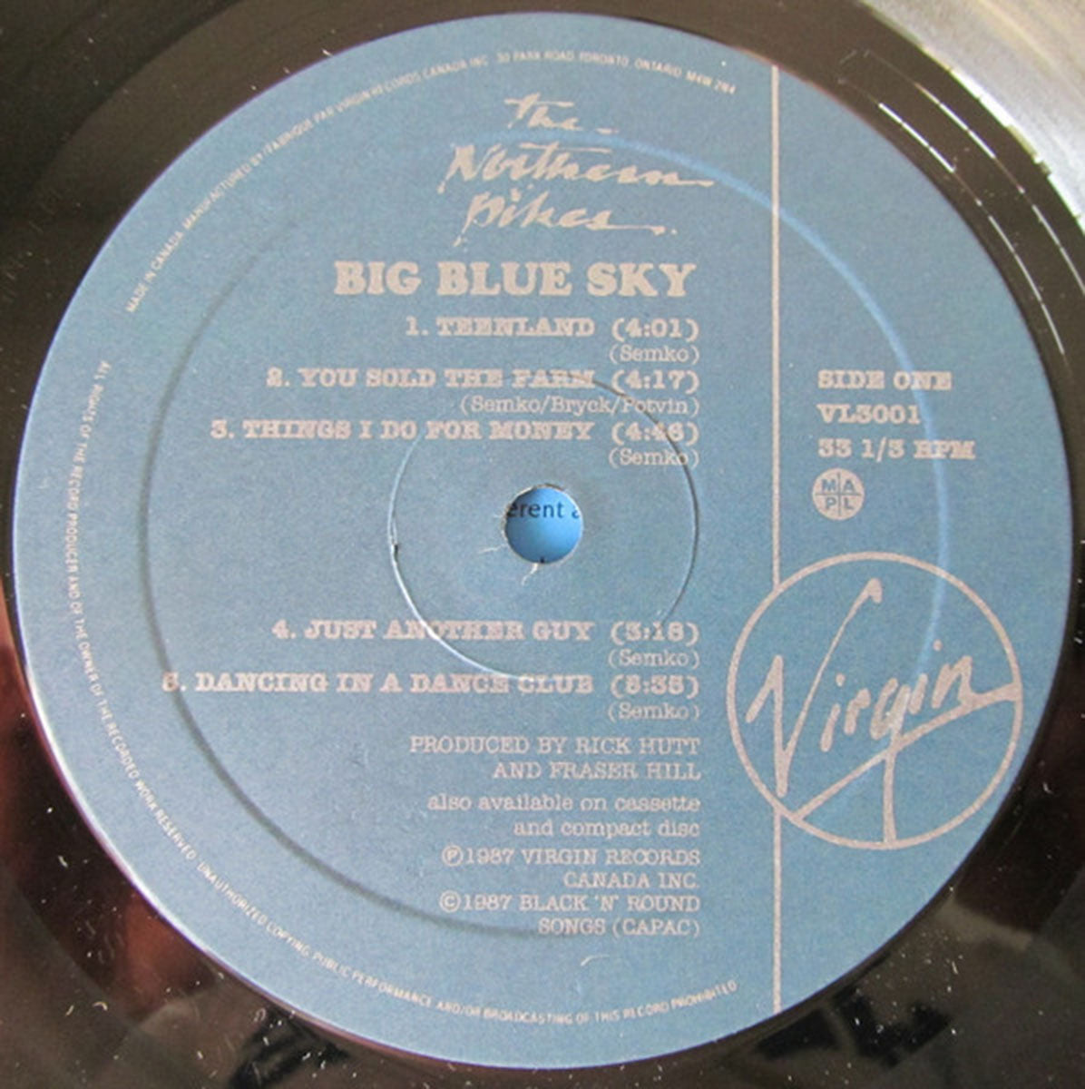 The Northern Pikes – Big Blue Sky Vinyl Pursuit Inc
