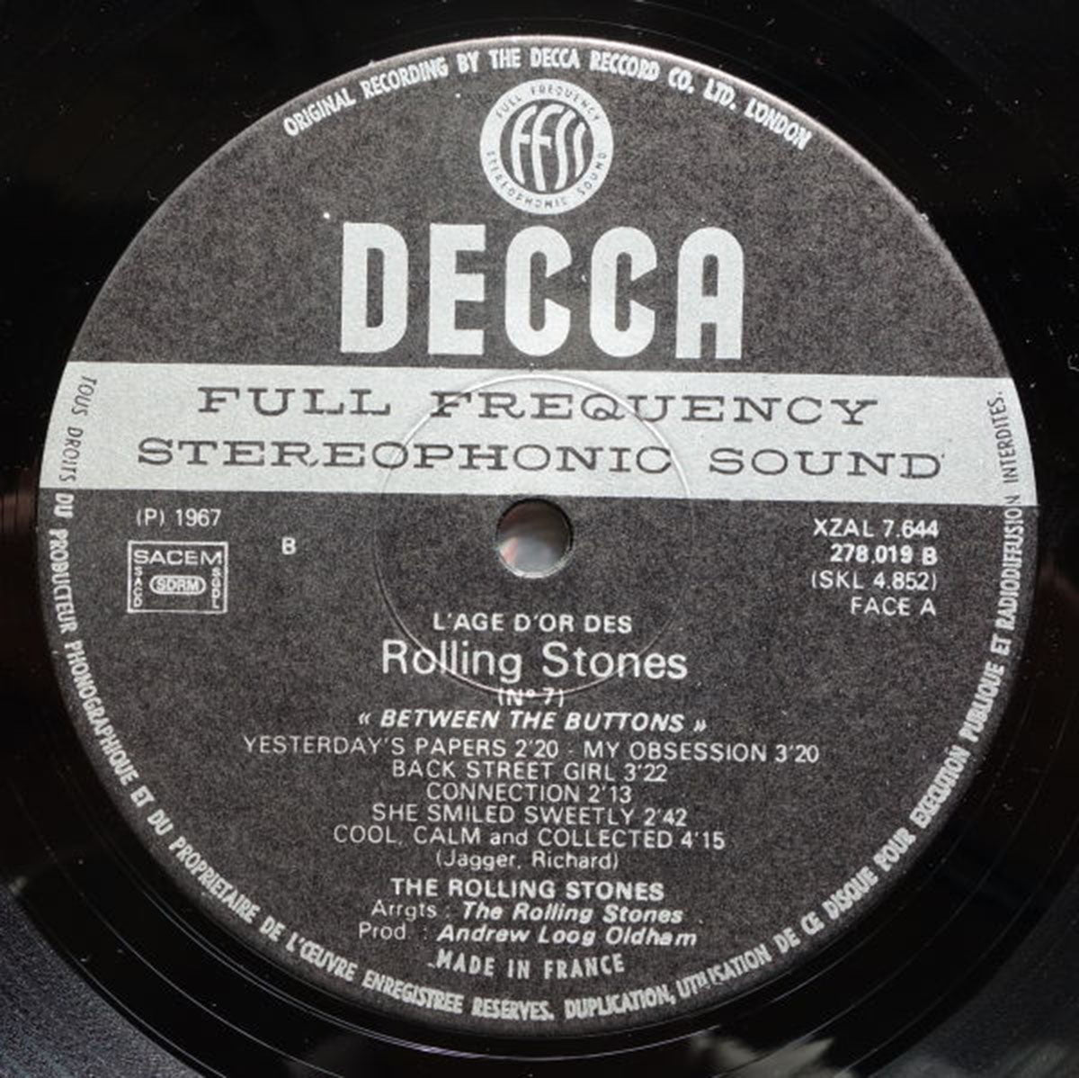 The Rolling Stones – L'âge D'or - Vol 7 - Between The Buttons - French Pressing - Rare