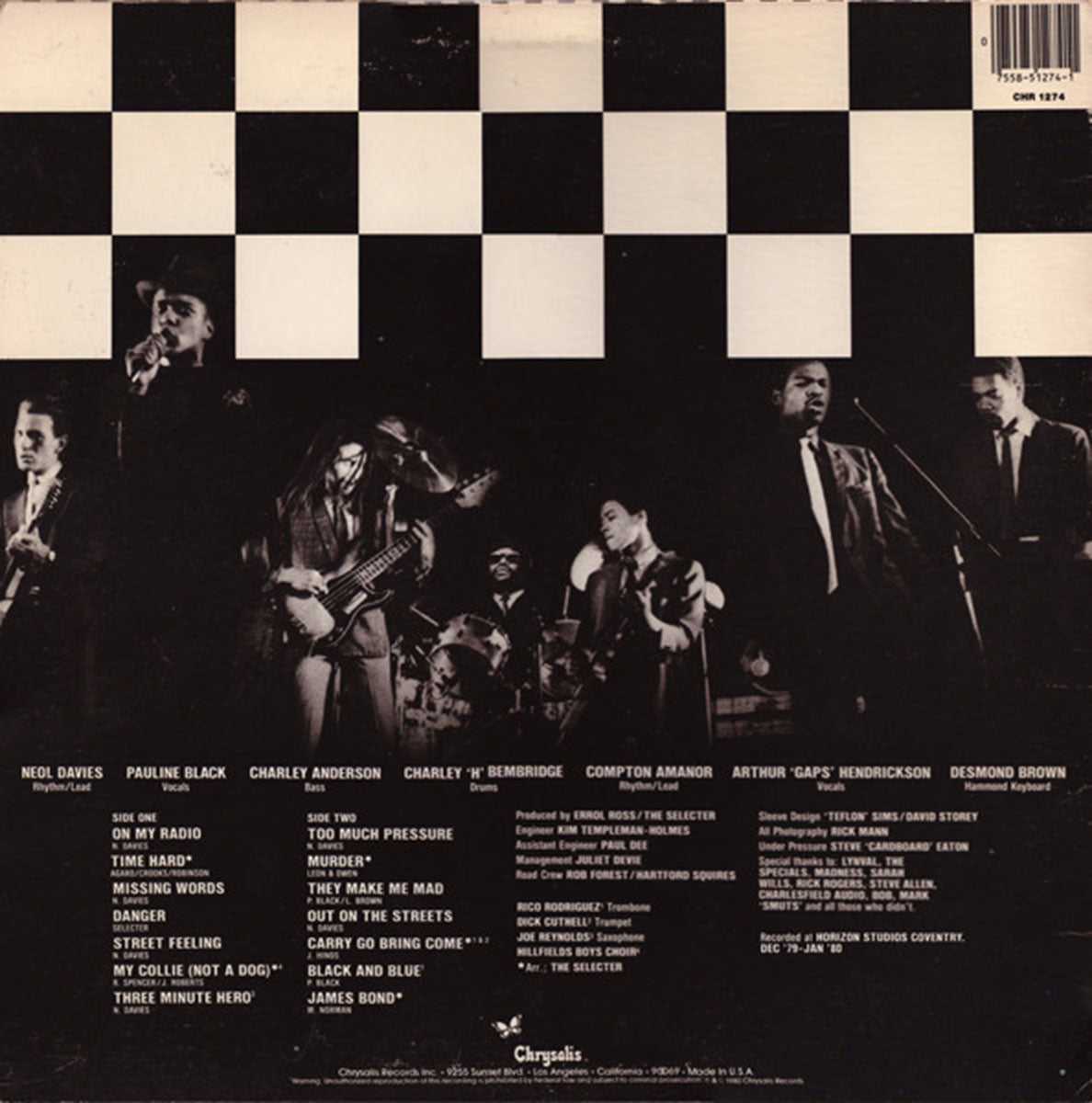 The Selecter – Too Much Pressure - US Pressing