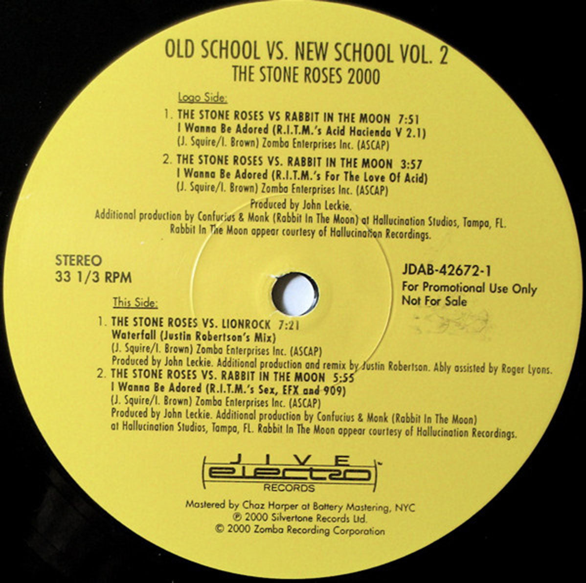 The Stone Roses – Old School Vs. New School Vol. 2 - US Pressing