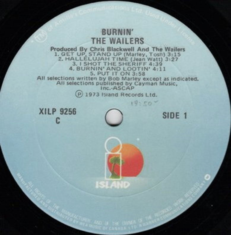 The Wailers – Burnin' - 1981 Pressing!