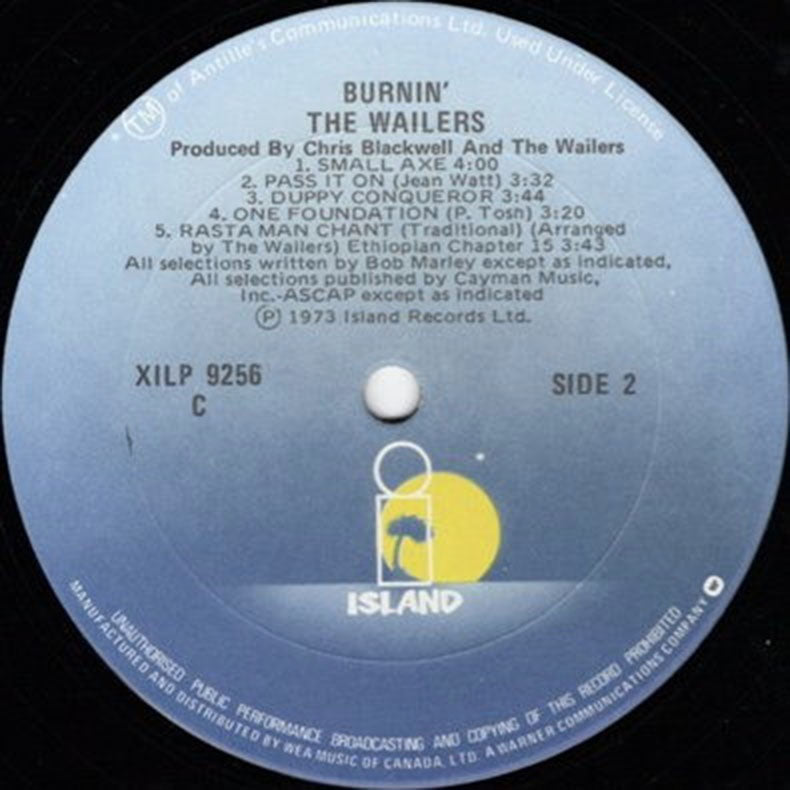 The Wailers – Burnin' - 1981 Pressing!