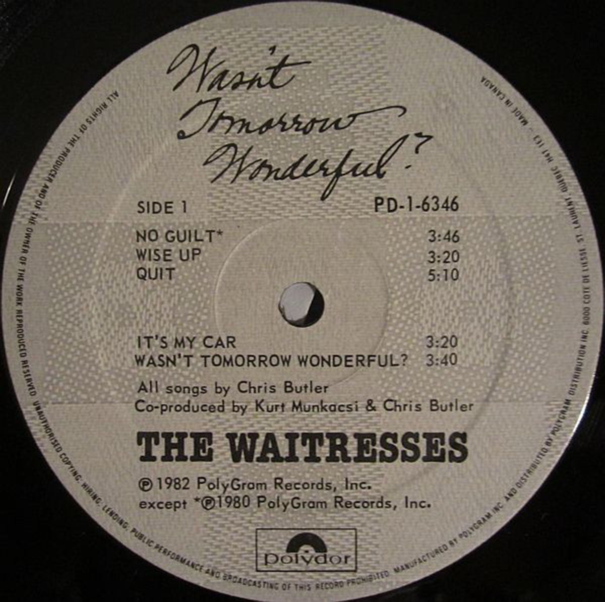 The Waitresses – Wasn't Tomorrow Wonderful?