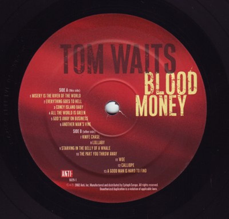 Tom Waits – Blood Money - US Pressing
