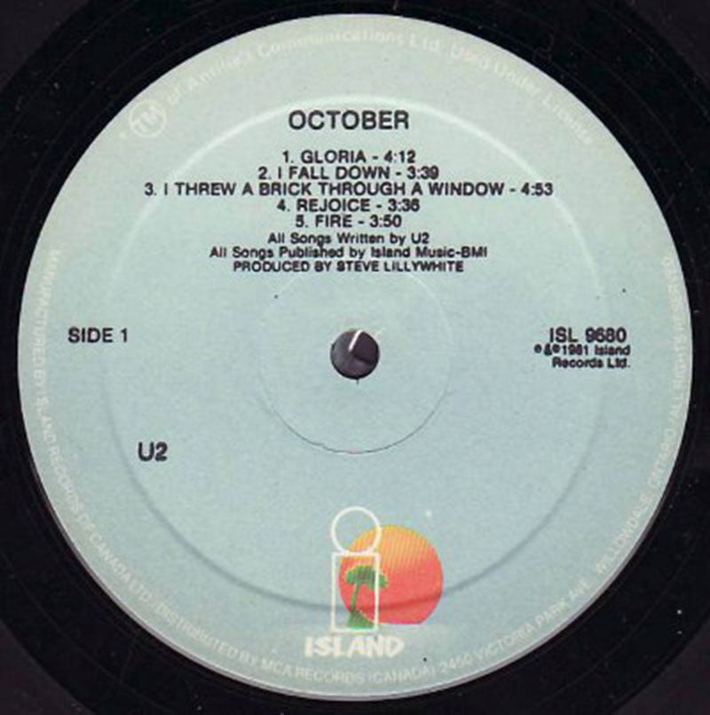 U2 – October VinylPursuit.com