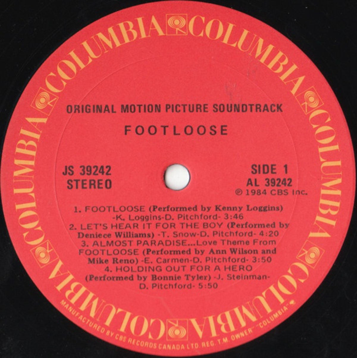 Footloose - 1984 Original Soundtrack in Shrinkwrap! VinylPursuit.com
