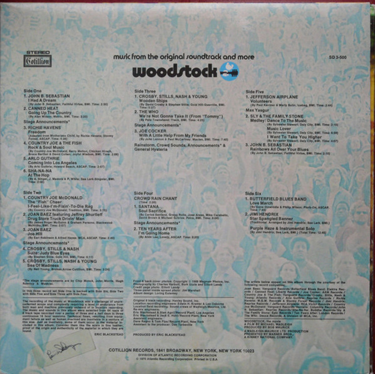 Woodstock - Music From The Original Soundtrack - Early Pressing!