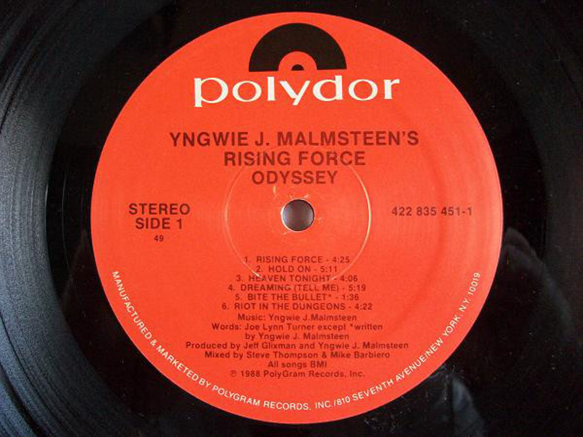 Yngwie J. Malmsteen's Rising Force – Odyssey - US Pressing – Vinyl 