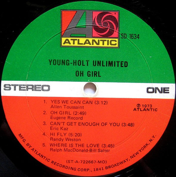 Young-Holt Unlimited – Oh Girl - 1973 US Pressing