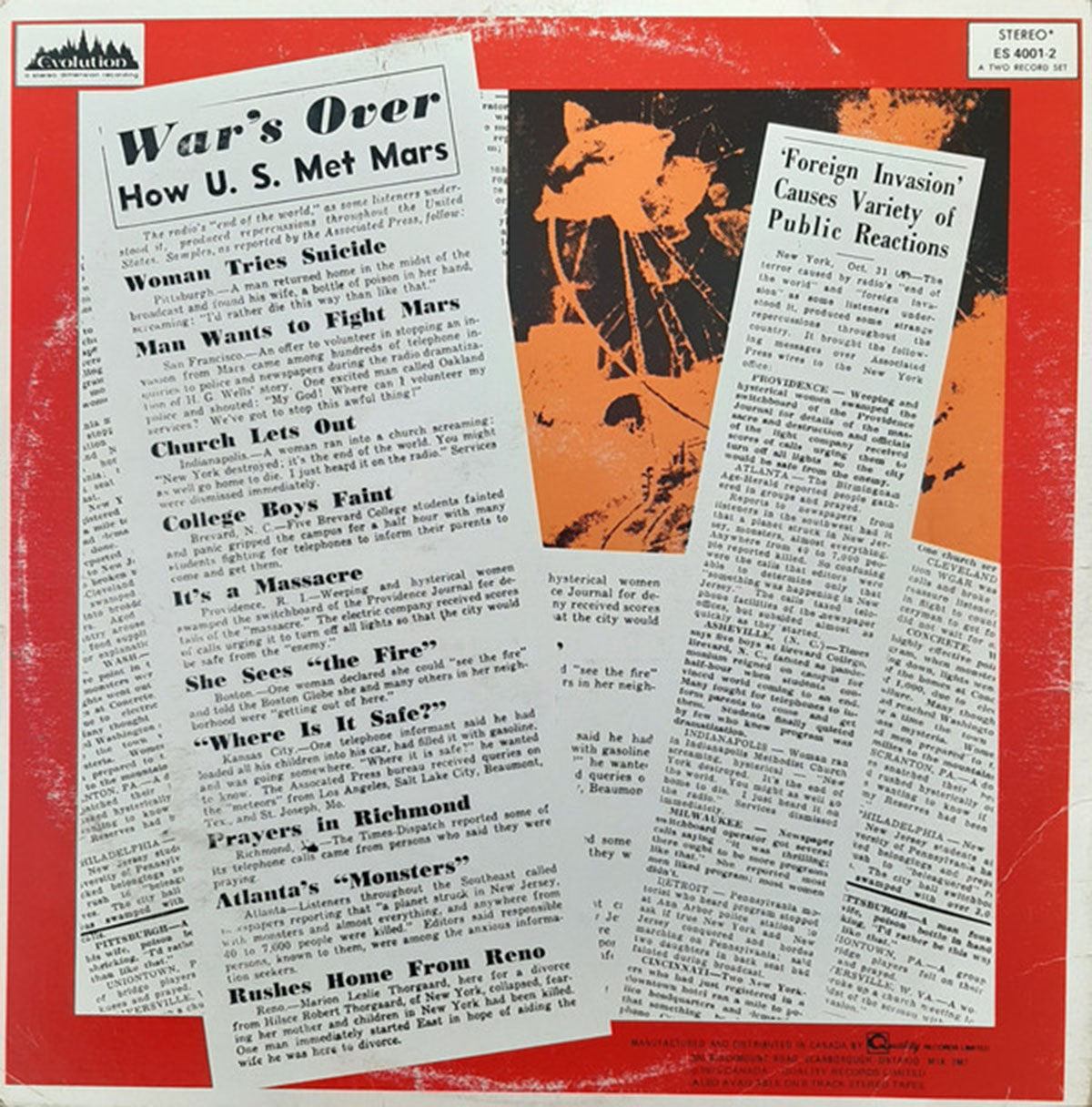 War Of The Worlds - Orson Welles Vinyl Pursuit Inc