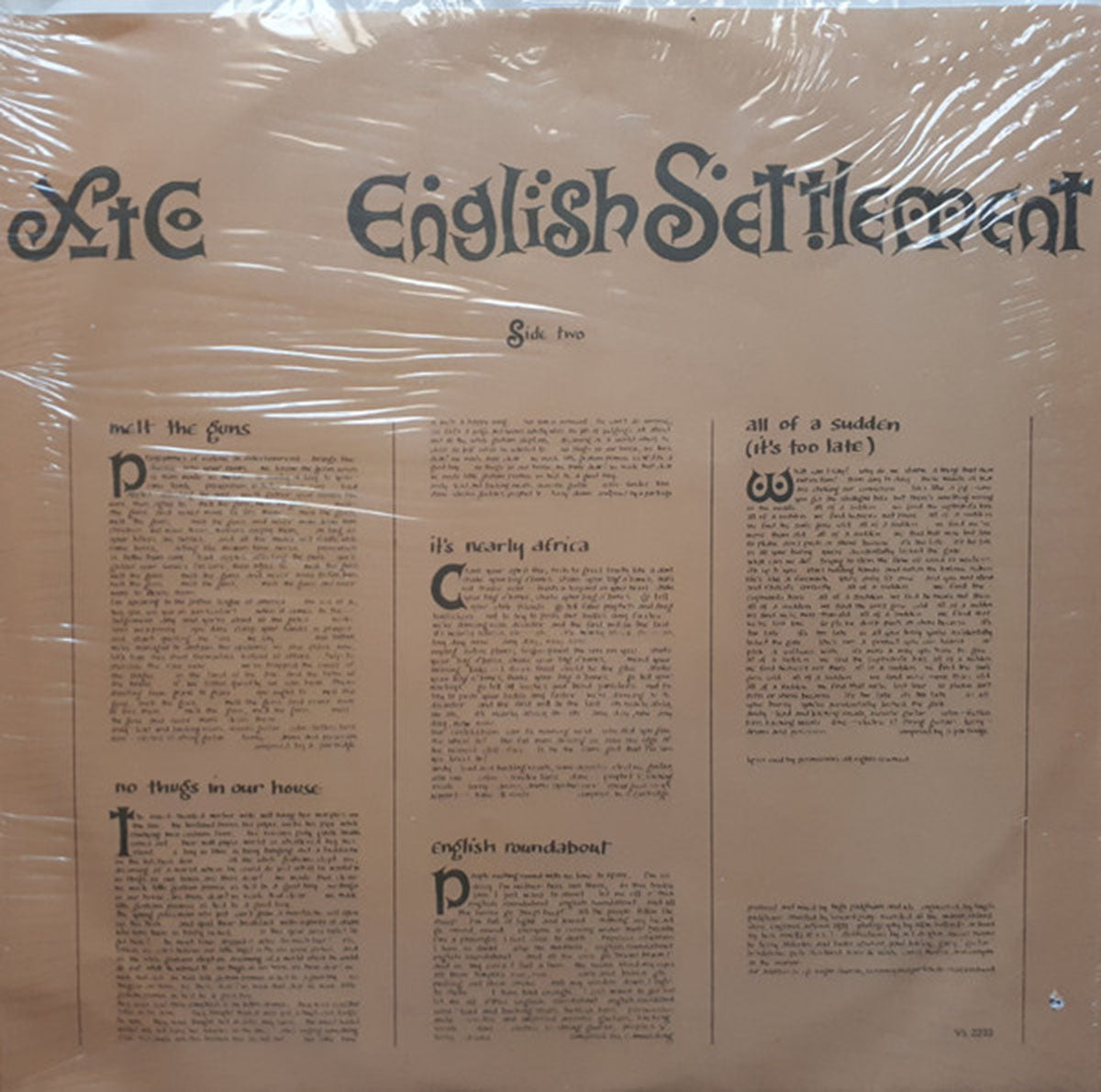 XTC – English Settlement VinylPursuit.com