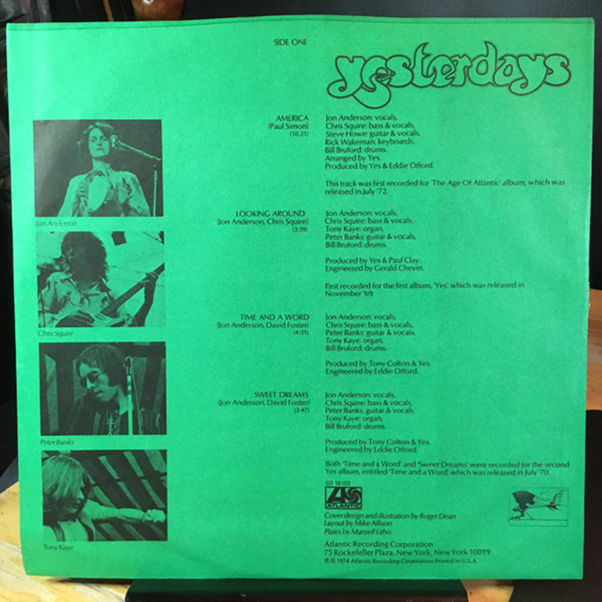 Yes - Yesterdays - 1975 VinylPursuit.com