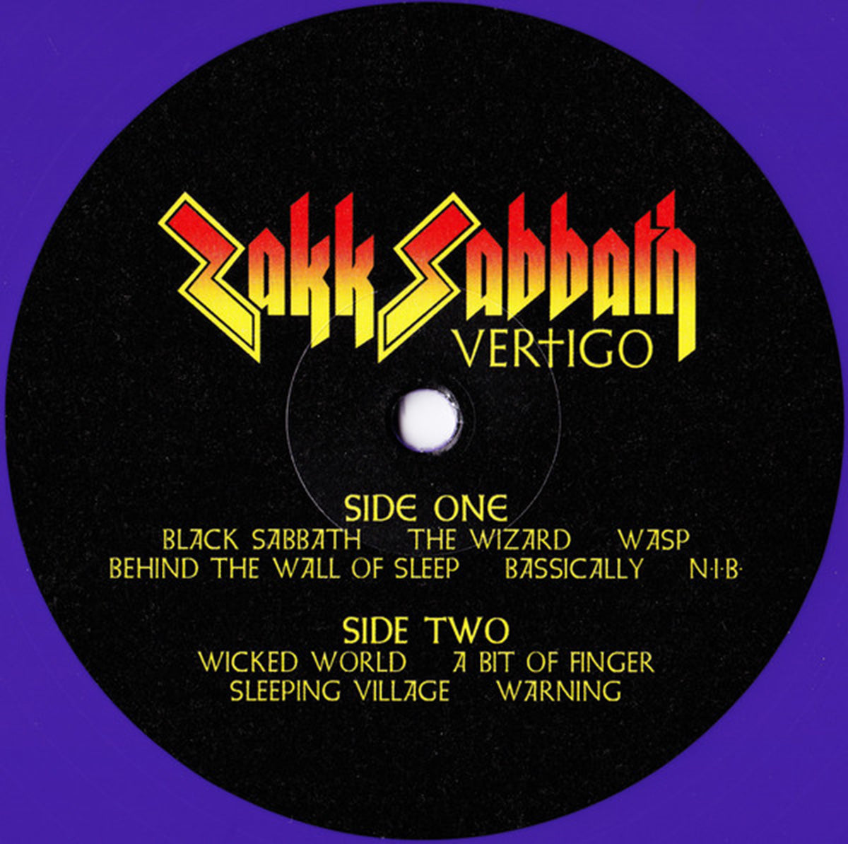 Zakk Sabbath – Vertigo - PURPLE VINYL VinylPursuit.com